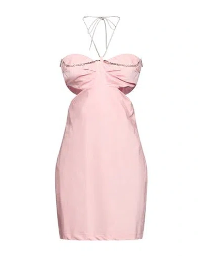 Aniye By Woman Mini Dress Pink Size 10 Cotton, Elastane