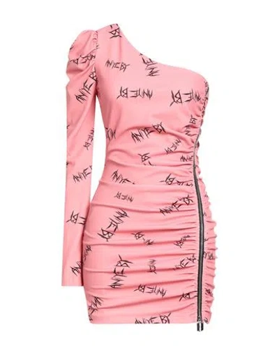 Aniye By Woman Mini Dress Pink Size 6 Polyester, Elastane In Green