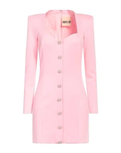 Aniye By Woman Mini Dress Pink Size 8 Polyester, Elastane