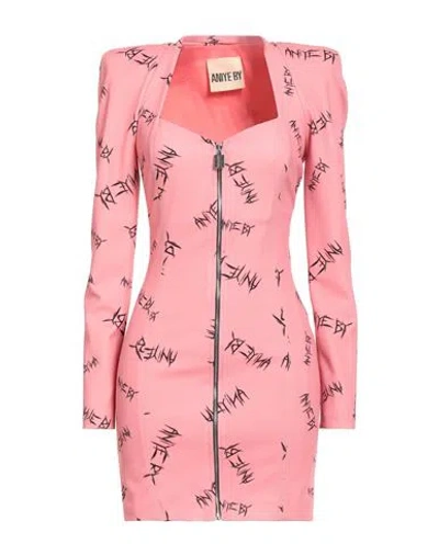 Aniye By Woman Mini Dress Pink Size 8 Polyester, Elastane