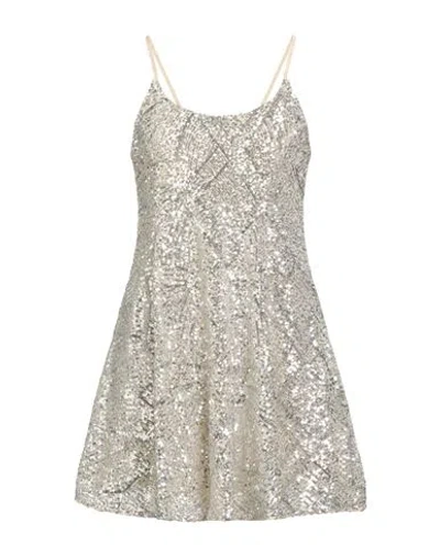 Aniye By Woman Mini Dress Platinum Size 6 Polyester, Elastane In Gray