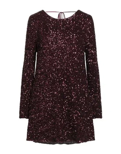 Aniye By Woman Mini Dress Plum Size M Polyester, Elastane