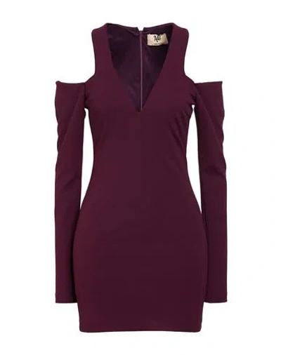 Aniye By Woman Mini Dress Plum Size S Polyester, Elastane In Purple