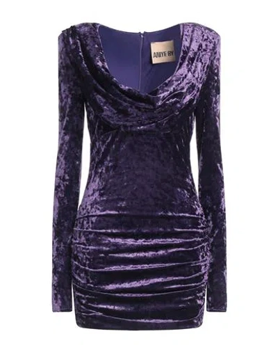 Aniye By Woman Mini Dress Purple Size 10 Polyester, Elastane