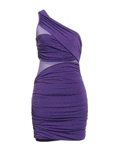 Aniye By Woman Mini Dress Purple Size 8 Polyester, Elastane