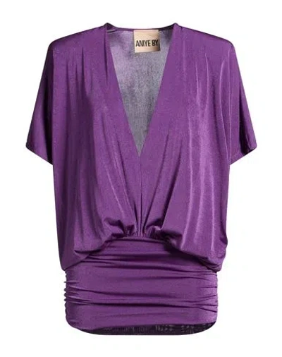Aniye By Woman Mini Dress Purple Size 8 Polyester, Elastane