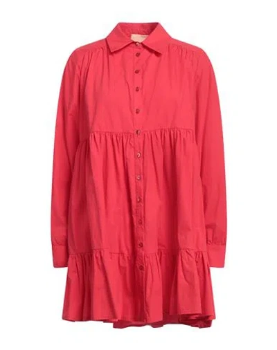 Aniye By Woman Mini Dress Red Size 8 Cotton