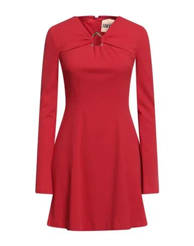 Aniye By Woman Mini Dress Red Size 8 Polyester, Elastane