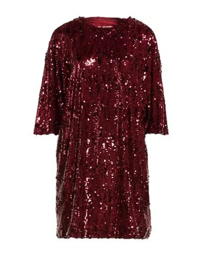 Aniye By Woman Mini Dress Red Size Xs Polyester In Burgundy