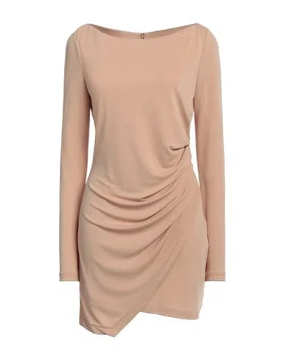 Aniye By Woman Mini Dress Sand Size 8 Polyester, Elastane In Beige