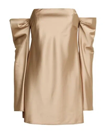 Aniye By Woman Mini Dress Sand Size M Polyester, Elastane In Brown