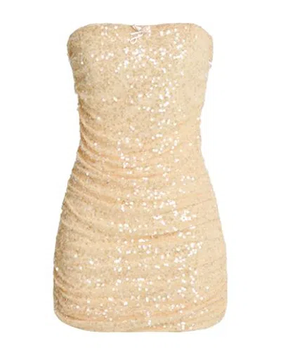 Aniye By Woman Mini Dress Sand Size S Polyester, Elastane In Pink