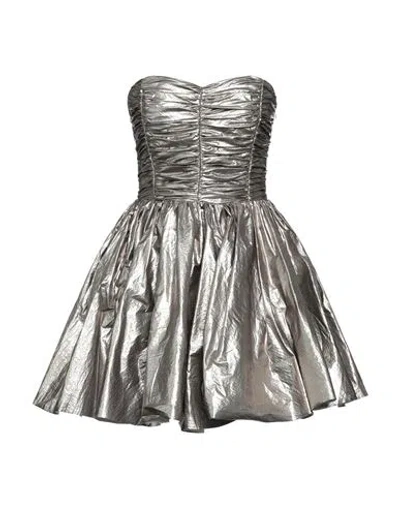 Aniye By Woman Short Dress Silver Size 8 Polyamide