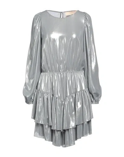 Aniye By Woman Short Dress Silver Size 8 Polyester