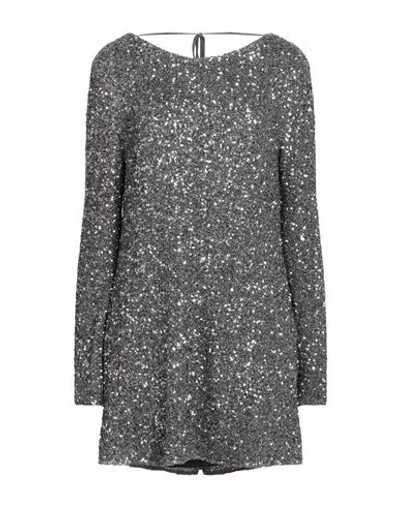 Aniye By Woman Mini Dress Silver Size S Polyester, Elastane