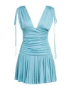 Aniye By Woman Mini Dress Sky Blue Size 2 Viscose, Polyester In Blue