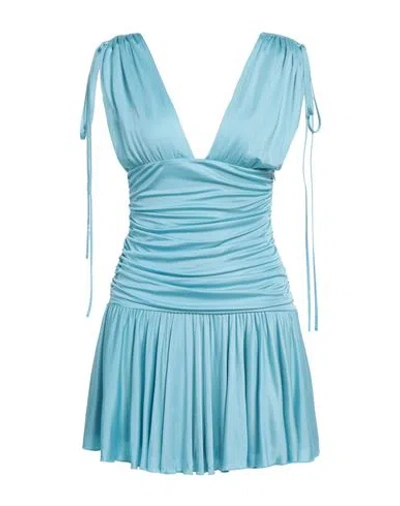 Aniye By Woman Mini Dress Sky Blue Size 2 Viscose, Polyester