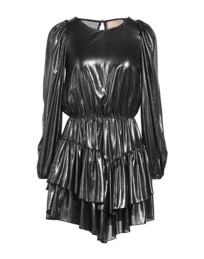 Aniye By Woman Mini Dress Steel Grey Size 10 Polyester