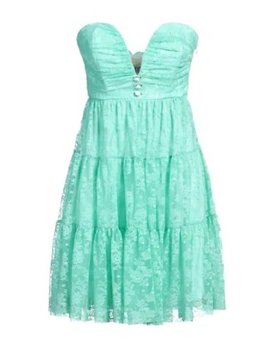 Aniye By Woman Mini Dress Light Green Size 8 Polyamide, Elastane In Blue