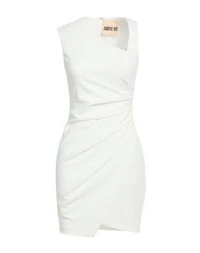 Aniye By Woman Mini Dress White Size 6 Polyester, Elastane