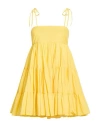 Aniye By Woman Mini Dress Yellow Size 2 Cotton In Multi
