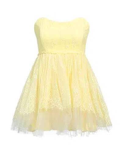 Aniye By Woman Mini Dress Yellow Size 6 Polyamide, Polyester