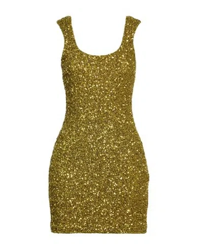 Aniye By Woman Mini Dress Yellow Size M Polyester, Elastane In Multi