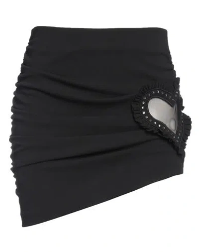Aniye By Woman Mini Skirt Black Size 10 Polyester, Elastane