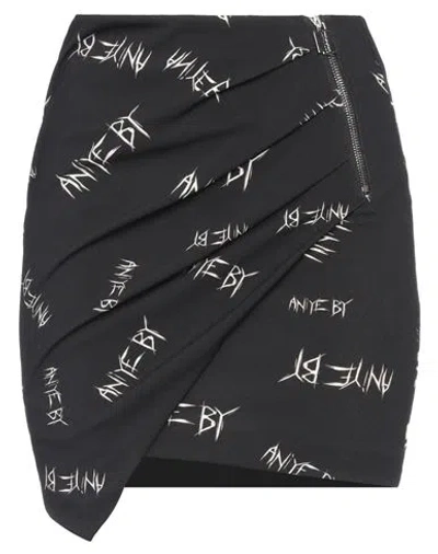 Aniye By Woman Mini Skirt Black Size 8 Polyester, Elastane