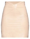 Aniye By Woman Mini Skirt Blush Size 4 Polyester, Metallic Fiber In Pink