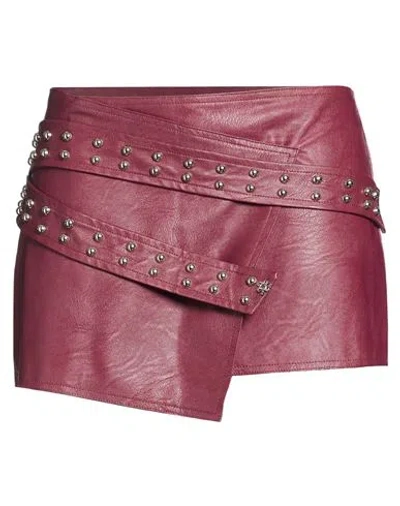 Aniye By Woman Mini Skirt Burgundy Size Xs Viscose