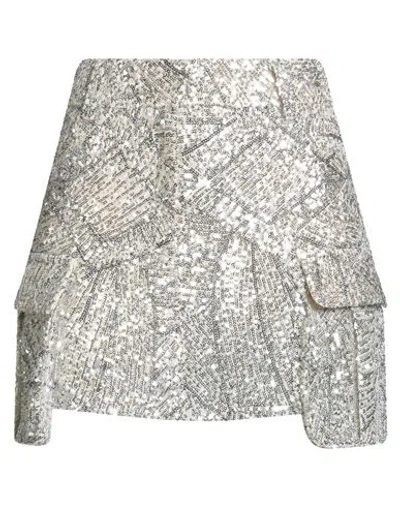 Aniye By Woman Mini Skirt Cream Size 6 Polyester, Elastane In Gray