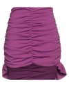 Aniye By Woman Mini Skirt Purple Size 8 Polyester, Elastane