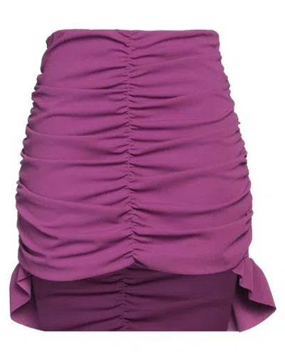 Aniye By Woman Mini Skirt Purple Size 8 Polyester, Elastane In Purple