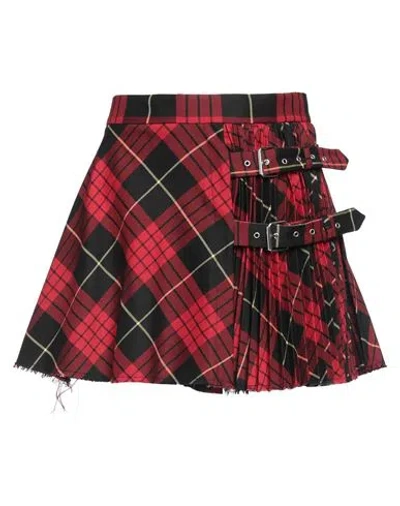 Aniye By Woman Mini Skirt Red Size 6 Polyester, Viscose, Elastane