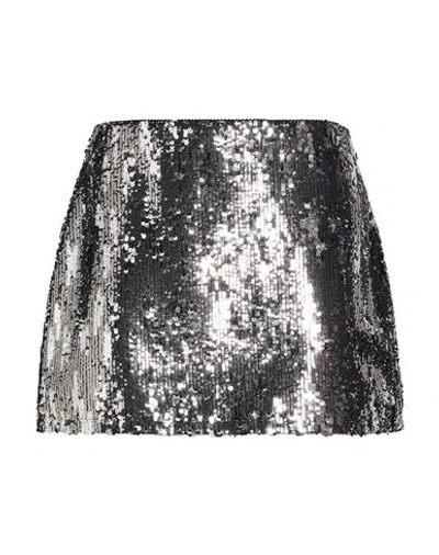 Aniye By Woman Mini Skirt Silver Size Xs Polyester In Multi
