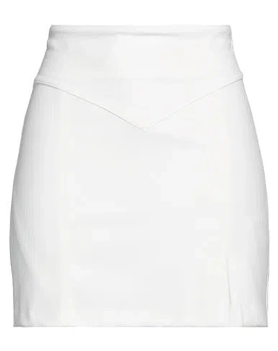 Aniye By Woman Mini Skirt White Size 8 Polyester, Elastane In White