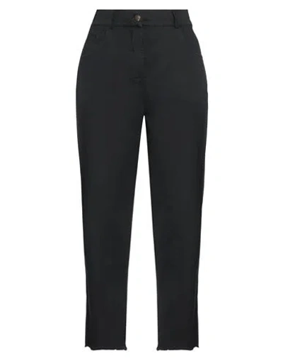 Aniye By Woman Pants Black Size 8 Cotton, Linen, Elastane