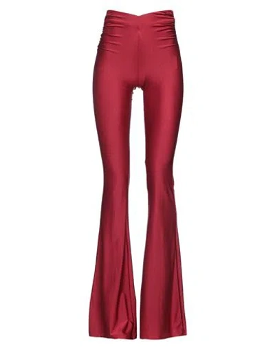 Aniye By Woman Pants Burgundy Size 6 Polyester, Elastane In Red