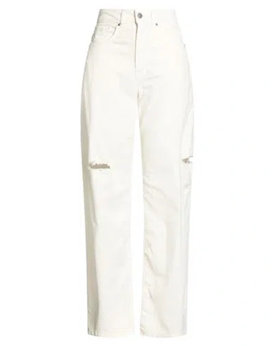 Aniye By Woman Pants Ivory Size 29 Cotton, Elastane In White