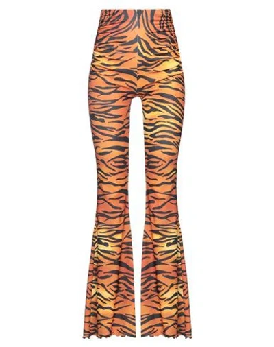 Aniye By Woman Pants Orange Size 6 Polyester, Elastane In Multi