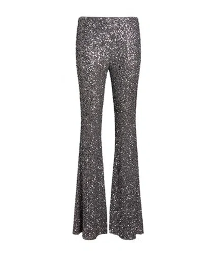 Aniye By Woman Pants Silver Size L Polyester, Elastane In Black