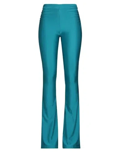 Aniye By Woman Pants Turquoise Size 8 Polyester, Elastane In Blue