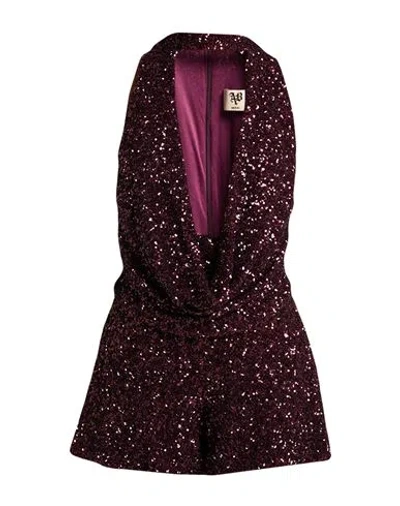 Aniye By Woman Playsuit Plum Size M Polyester, Elastane In Purple