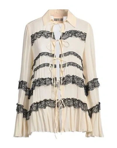 Aniye By Woman Shirt Beige Size 8 Viscose, Polyamide