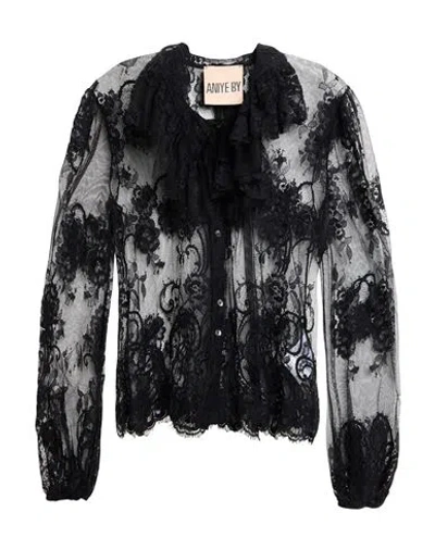 Aniye By Woman Shirt Black Size 4 Cotton, Polyamide