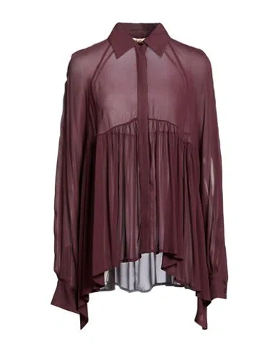 Aniye By Woman Shirt Burgundy Size S Viscose In Red