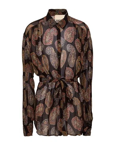 Aniye By Woman Shirt Dark Brown Size 10 Viscose