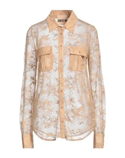 Aniye By Woman Shirt Sand Size 8 Polyamide, Elastane, Viscose In Beige