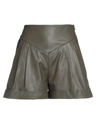 Aniye By Woman Shorts & Bermuda Shorts Dark Green Size 6 Viscose, Polyurethane